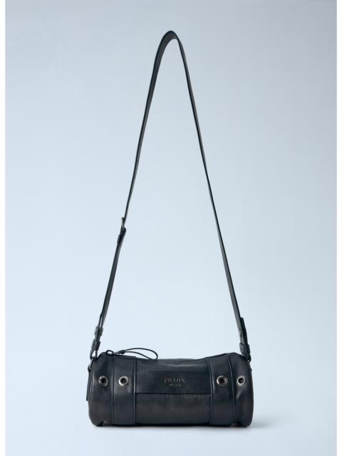 Prada Prada Men Eyelet Detail Leather Cylinder Bag