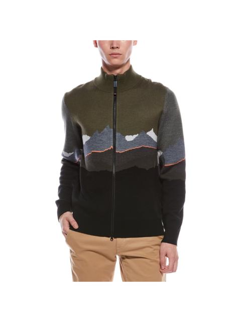 BOGNER Bogner Helmut Zip Wool-Blend Cardigan