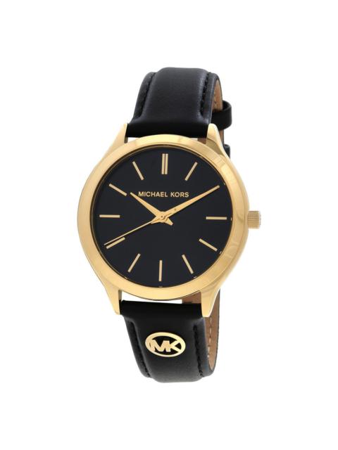 MICHAEL KORS Michael Kors Slim Runway Quartz Black Dial Ladies Watch MK7553