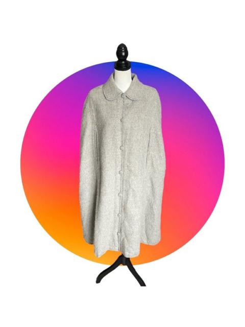 Other Designers Mon Repos - Mons Repos Soft Fuzzy Baby Alpaca Light Gray Wool CAPE Poncho One Size Fits Most