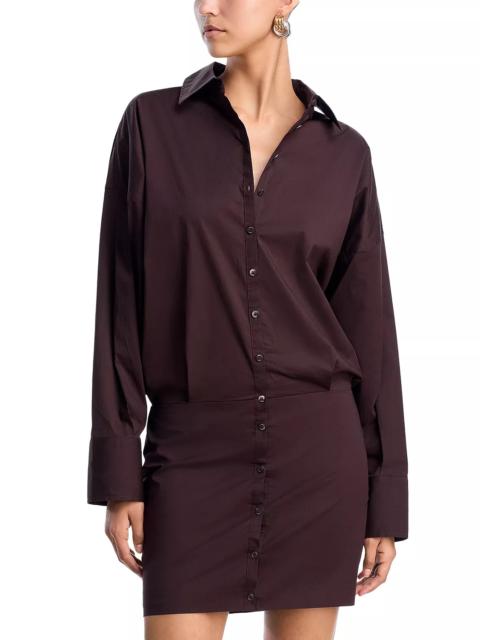 STAUD Cynthia Mini Shirtdress