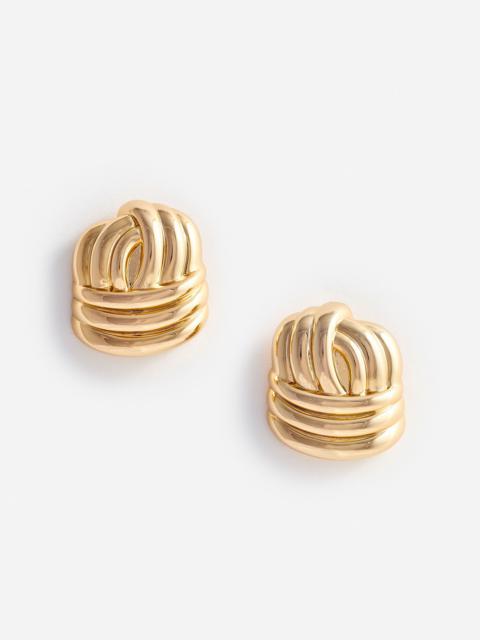 self-portrait Gold Knot Earrings