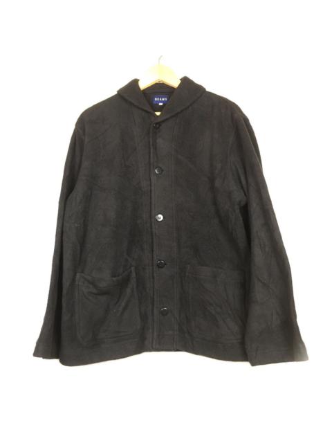 BEAMS PLUS Beams Shawl Collar Button Up Fleece Sweater Jacket