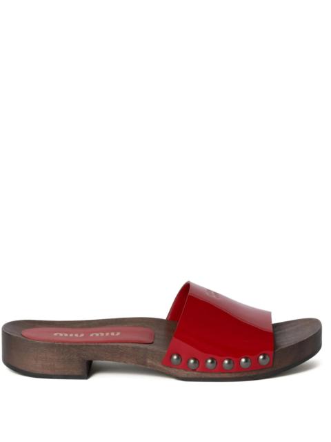 Miu Miu Miu Miu Leather Slides