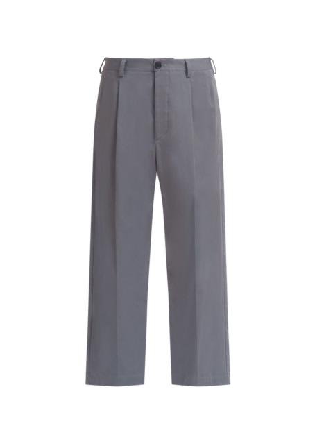 pleated tailored trousers