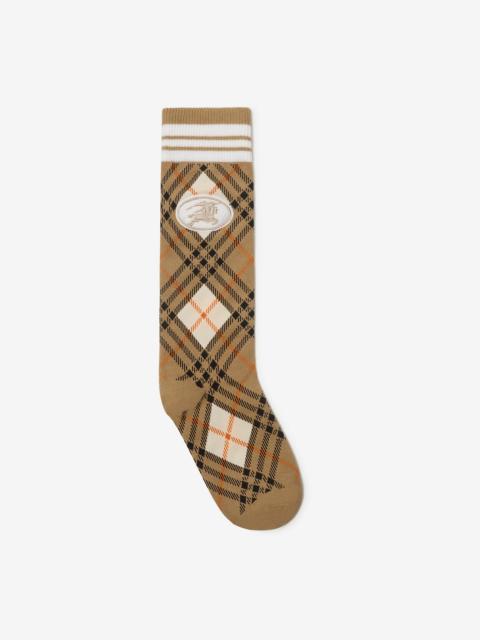 Burberry Argyle Check Stretch Cotton Blend Socks