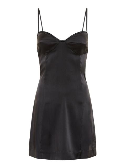 ST. AGNI Soft Silk-Blend Cami Dress black