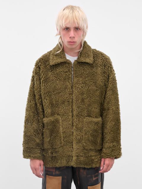 doublet Khaki Hemp Painting Fleece Jacket