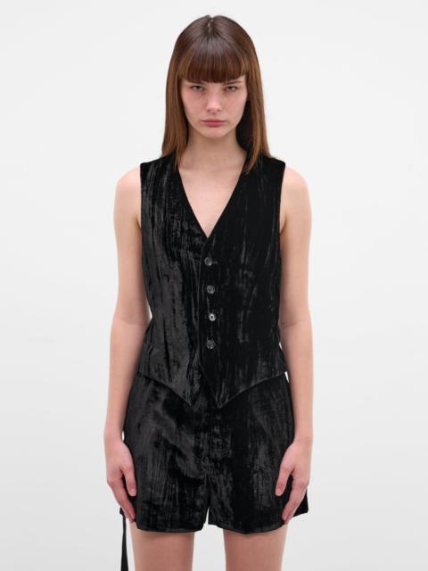 Ann Demeulemeester Stanse Black Viscose Tailored Waistcoat