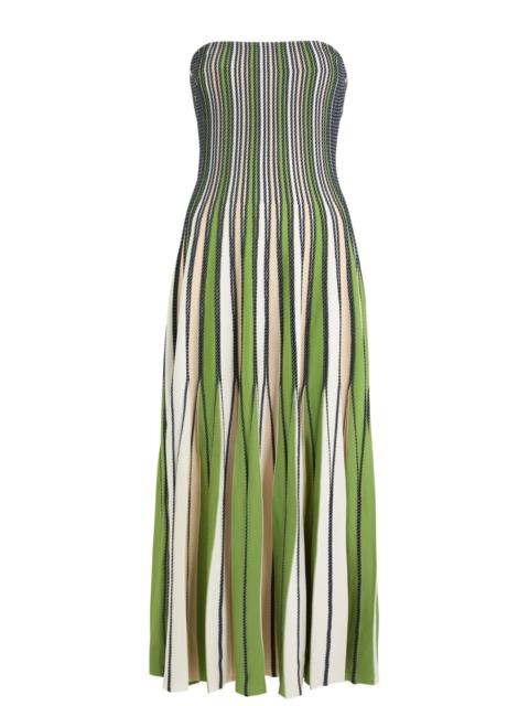 SIMKHAI Simkhai Soleil Striped Knit-jersey Midi Dress