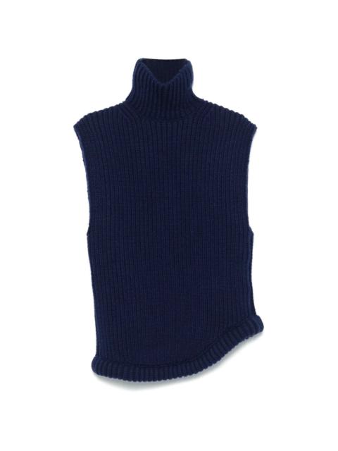 Victoria Beckham Sleeveless High Neck Knit Jumper