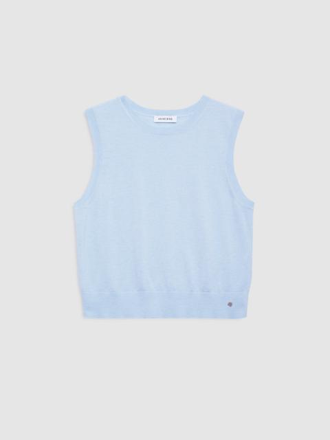 ANINE BING Moni Crop Tank - Pale Blue