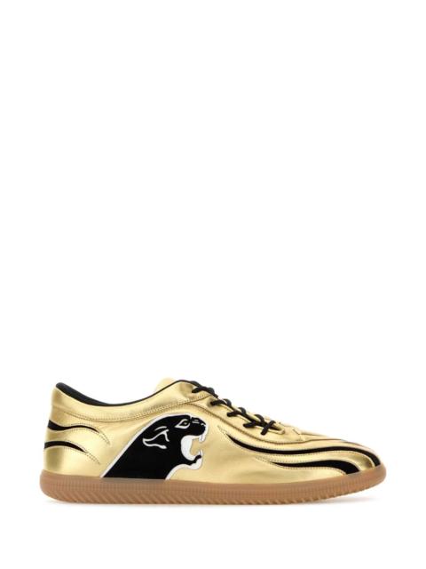 Valentino Valentino Garavani Men Gold Leather Sneakers