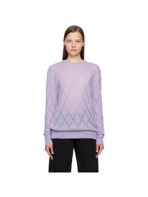 pushBUTTON Purple Laddered Sweater
