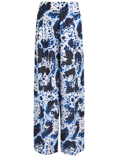 Dries Van Noten Pila Printed Matte Satin Trousers