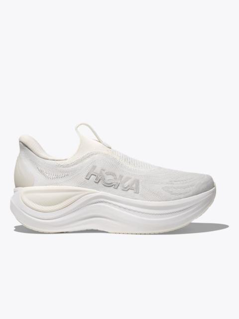 HOKA Men's Skyward Laceless Shoes in White/White