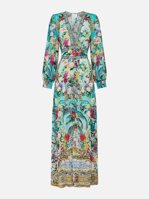 CAMILLA BUTTON DRESS WITH SHAPED WAISTBAND