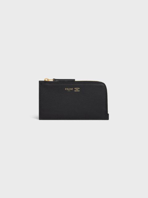 CELINE LONG ZIPPED CARD HOLDER IN SUPPLE GRAINED CALFSKIN