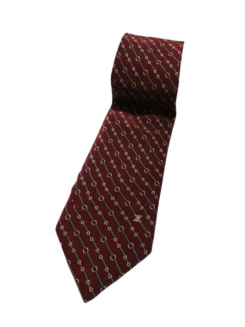 CELINE Celine Paris Silk 100% Made Necktie Geometric Designed