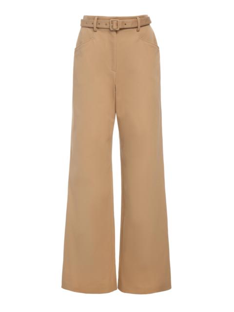 GABRIELA HEARST Norman Wide-leg Pant in Camel Sea Island Cotton Twill