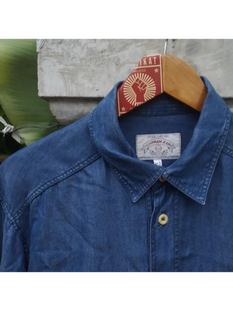 Other Designers Vintage Armani Jeans Denim Chambray Shirt Made in Italy