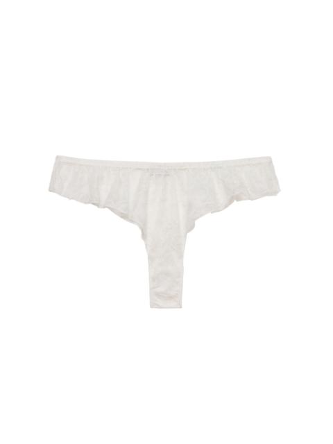 Fleur du Mal Jasmine Lace Flutter Briefs white