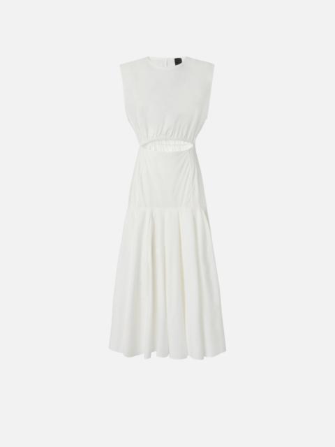PINKO SLEEVELESS MIDI DRESS WITH PLEATS AND CUT-OUT