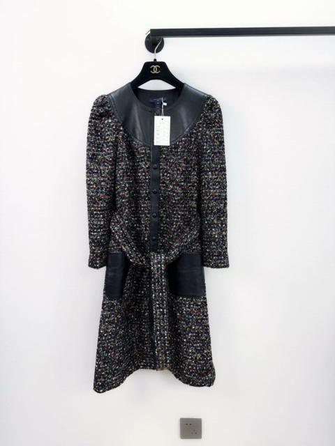 Louis Vuitton Louis Vuitton Multicolor Belted Long Tweed Coat