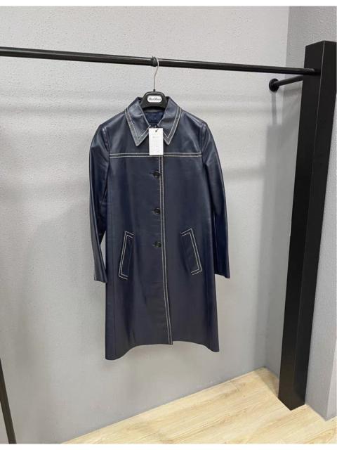 Prada Prada runway stitched leather trench coat