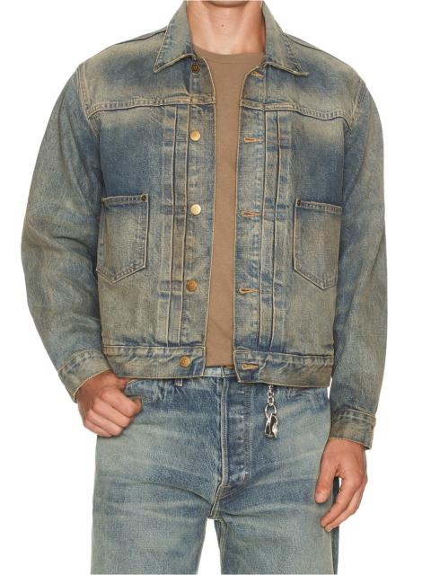 BRAIN DEAD 1 4.75oz Denim Trucker Jacket