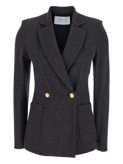 Harris Wharf London Women Double Breasted Blazer With Shoulder Pads Pa