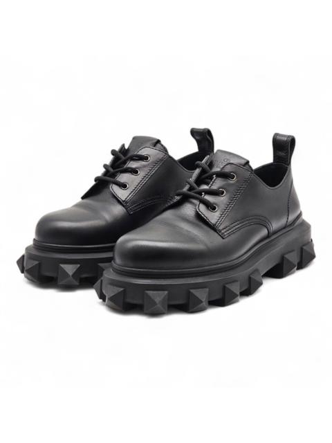 Roman Stud Leather Derby Shoes in Black EU 44 US 11 – $970