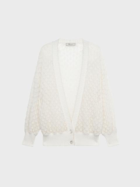 Blumarine OVERSIZED OPENWORK KNIT CARDIGAN
