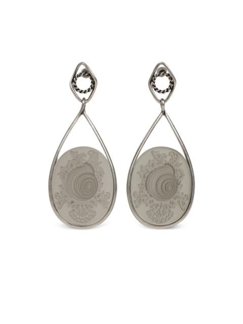Etro cameo-shell earrings