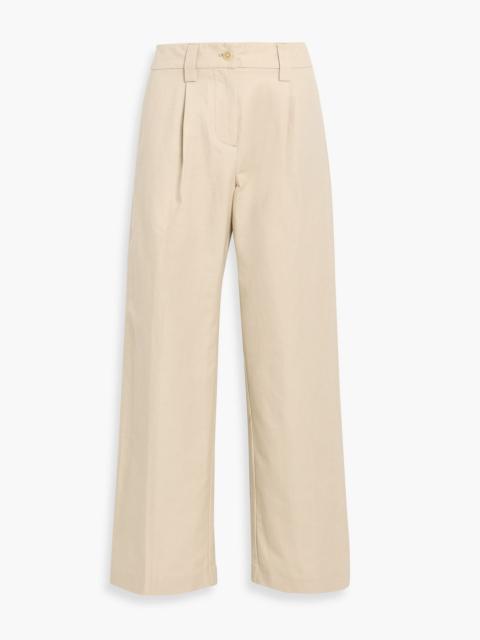 Other Designers Soho linen and cotton-blend straight-leg pants