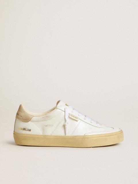 Golden Goose Women's Soul Star in white leather with beige suede heel tab