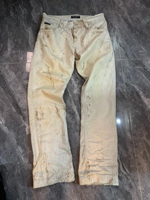Dolce & Gabbana Dolce Gabbana Painted Distressed Pants