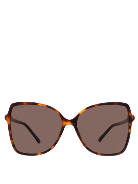 JIMMY CHOO Jimmy Choo Fede/S 59 Brown Butterfly Ladies Sunglasses 221FEDE/S 59 E086 E70 BROWN