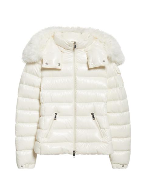 Moncler Moncler Badyf Down Jacket with Removable Hood & Removable Faux Fur Trim in White at Nordstrom