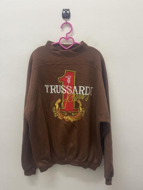 Other Designers Rare Vintage TRUSSARDI Spell Out Big Logo Sewn Embroidered