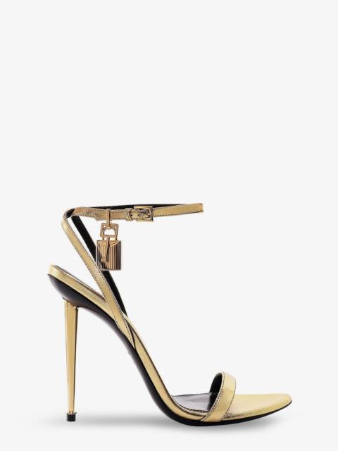 TOM FORD Tom Ford Laminated Leather Sandals Gold Women