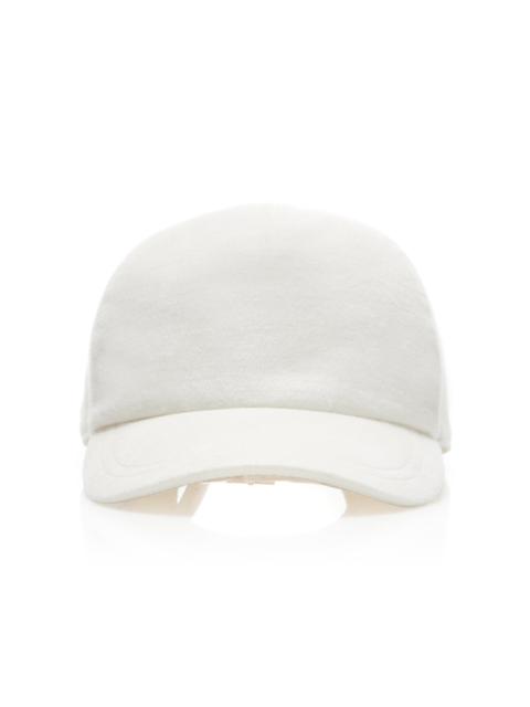 GABRIELA HEARST Zed Silk-Cashmere Boucle Baseball Hat ivory