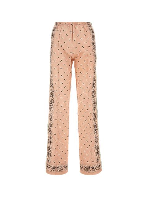 Palm Angels Printed linen blend pant