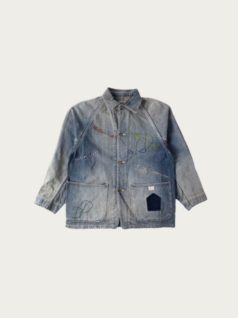 Kapital 12oz Denim CACTUS Coverall (Memorial Embroidery Model) - Indigo