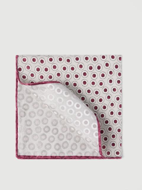 Brunello Cucinelli Polka-dot silk pocket square
