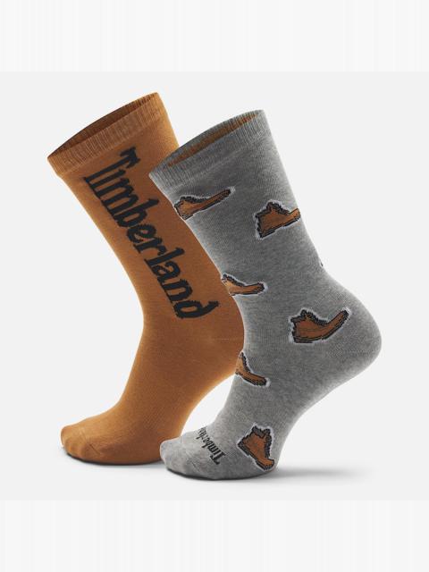 Timberland 2-Pack Timberland® All Over Print Crew Sock