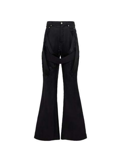 Rick Owens RICK OWENS Megastrapped Bolan Black Leather Pants New & Auth