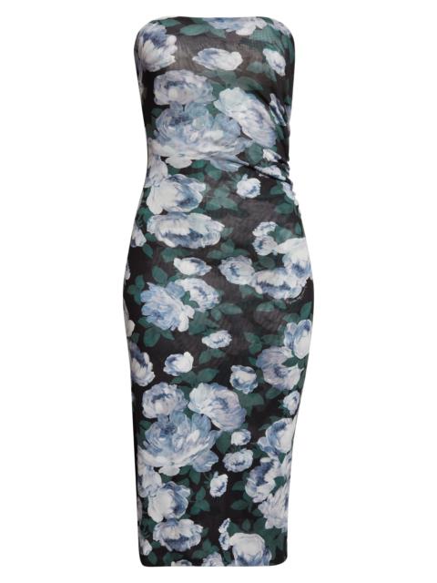 Stella McCartney Stella McCartney Bunch of Roses Strapless Mesh Dress in Multicolor at Nordstrom