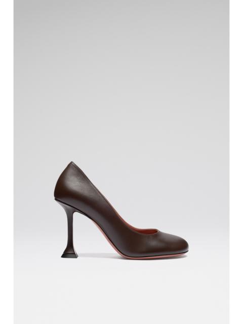 Amina Muaddi IRIS PUMP 95 MOCHA NAPPA