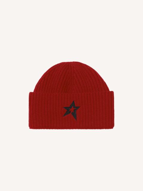 PERFECT MOMENT Knitted Ribbed Star Beanie